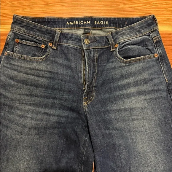 American Eagle Outfitters Dark Blue Flare Jeans - Picture 3 of 6